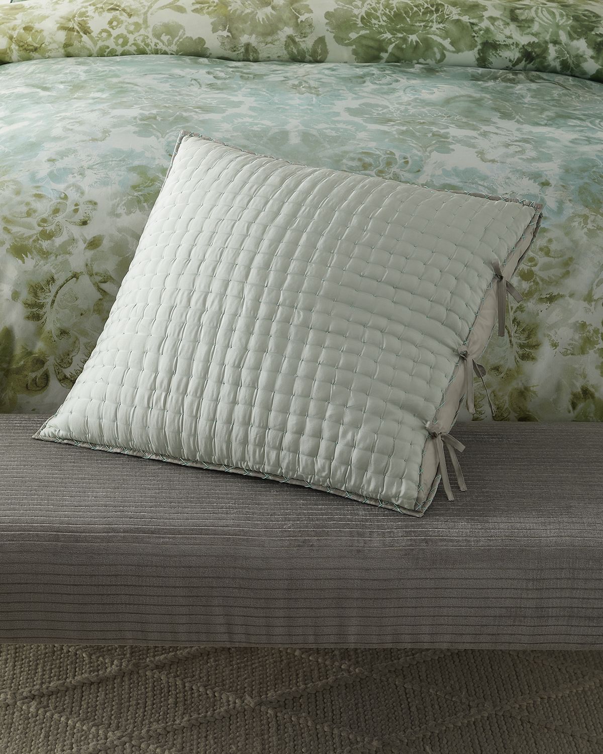 Designers Guild Chenevard Pebble Duck Egg European Sham | Thumbnail 6