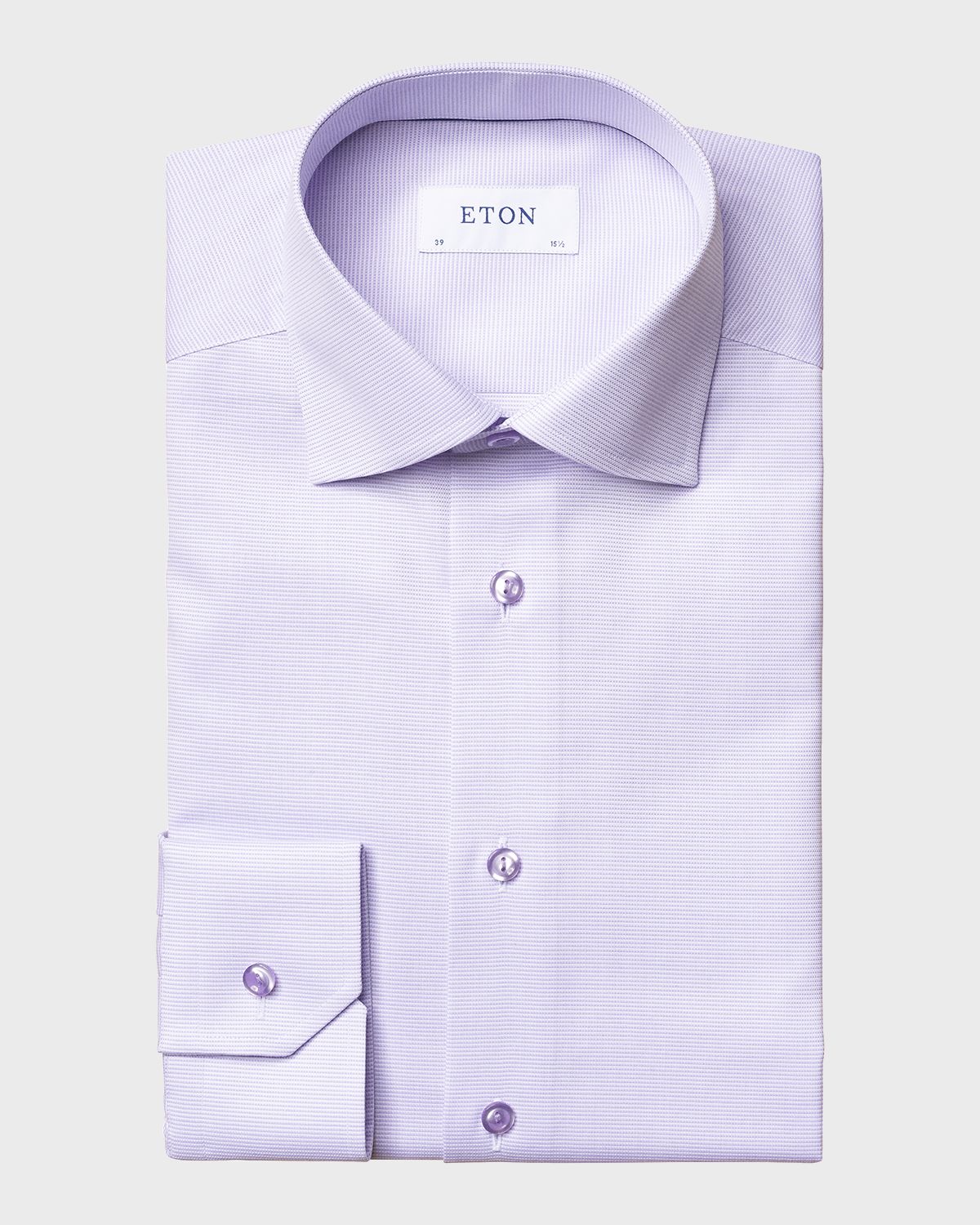 Eton Men 's Contemporary-Fit Houndstooth Dress Shirt, Purple