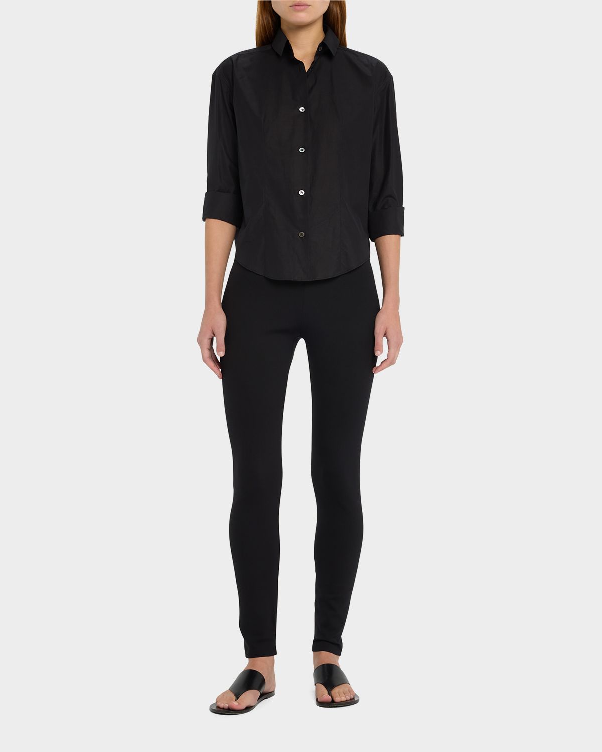 THE ROW Woolworth Mid-Rise Ankle Leggings