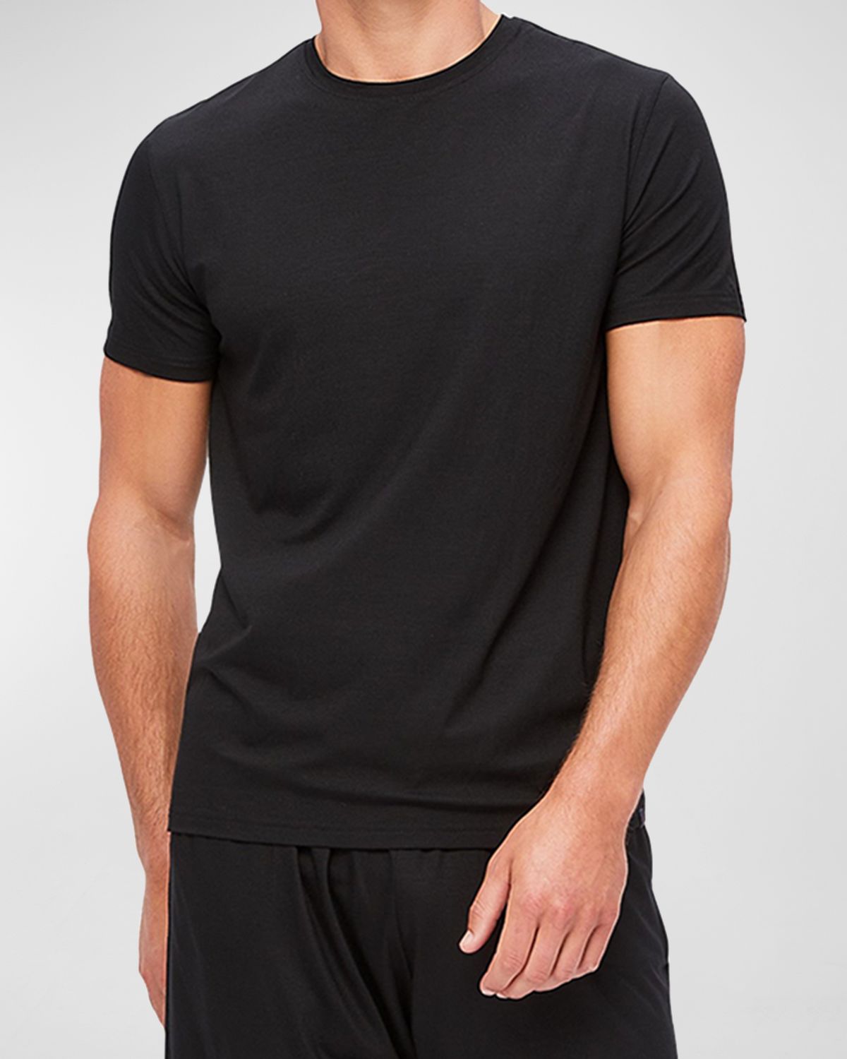 Derek Rose Men 's Short-Sleeve Tee, Black