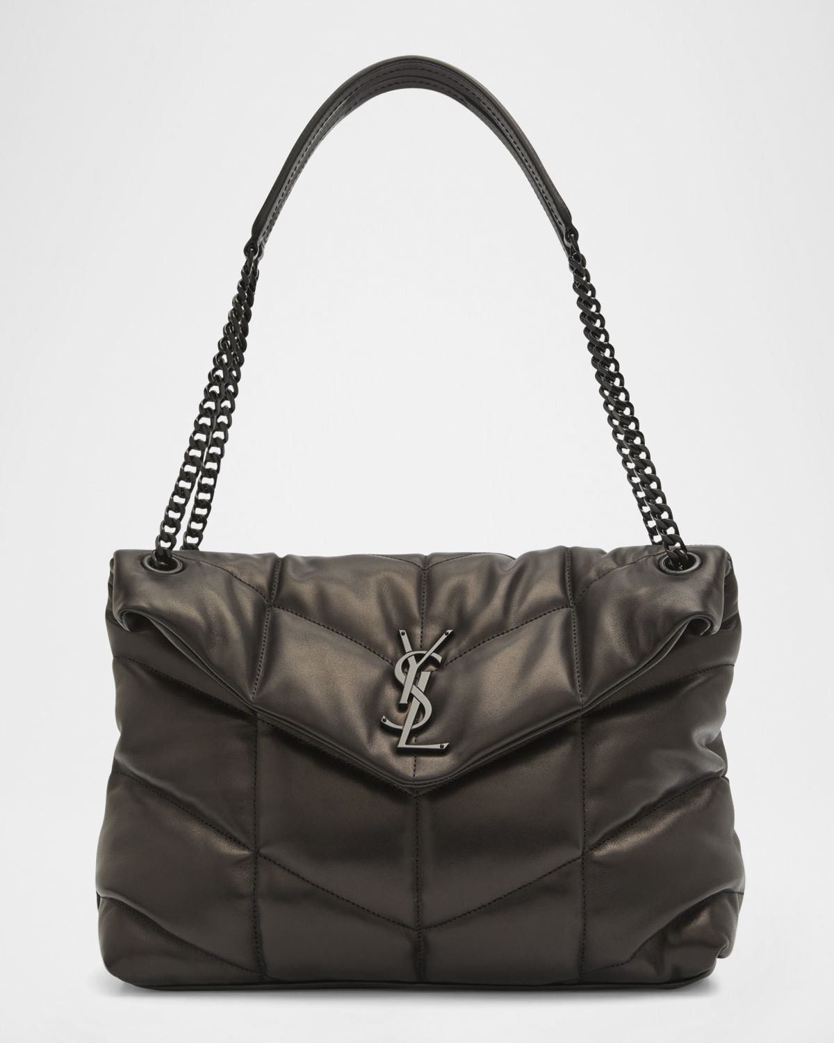 Saint Laurent Lou Puffer Medium YSL Shoulder Bag in Quilted Leather