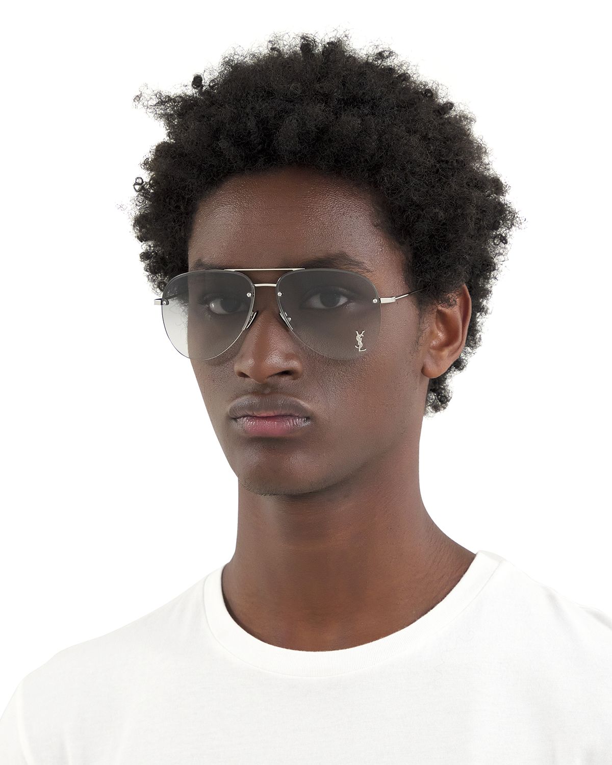 Saint Laurent YSL Semi-Rimless Metal Aviator Sunglasses | Thumbnail 6 Saint Laurent YSL Semi-Rimless Metal Aviator Sunglasses | Thumbnail 6