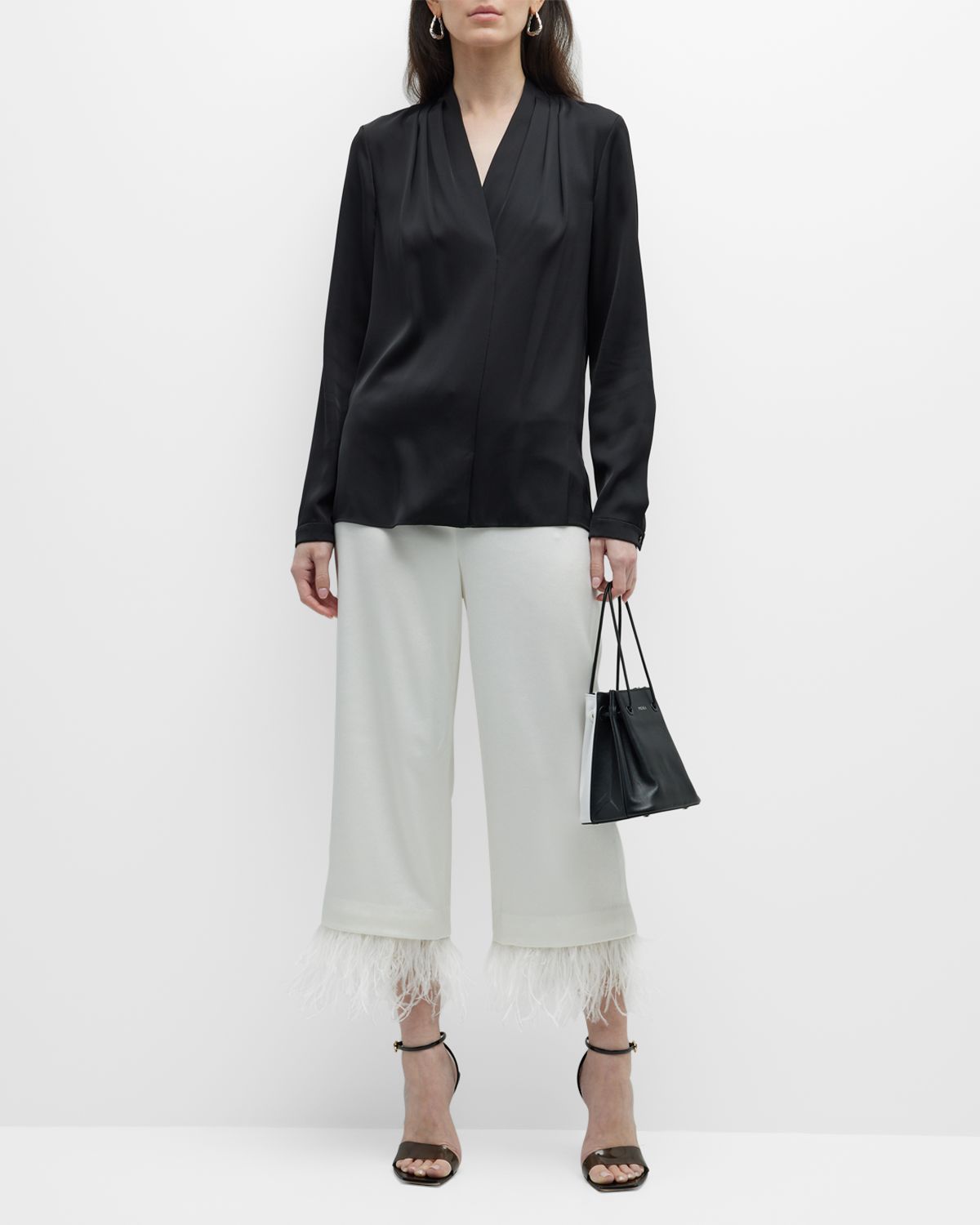 Kobi Halperin Nellie Pleated V-Neck Long-Sleeve Blouse | Thumbnail 7 Kobi Halperin Nellie Pleated V-Neck Long-Sleeve Blouse | Thumbnail 7