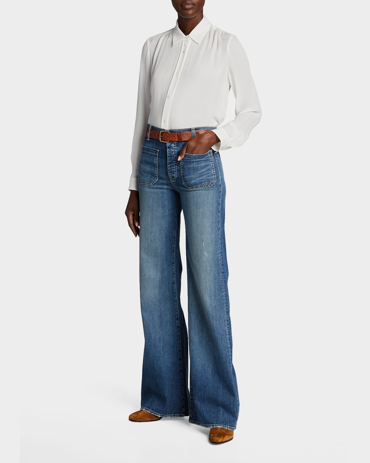 Nili Lotan Florence Denim Flare Jeans