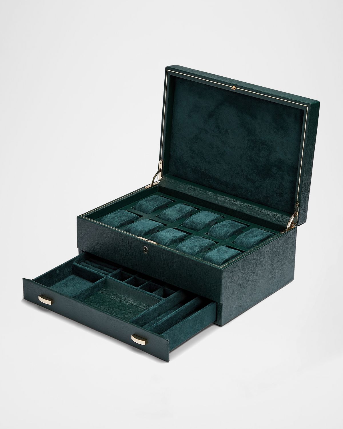 WOLF British Racing 10-Piece Watch Box with Drawer