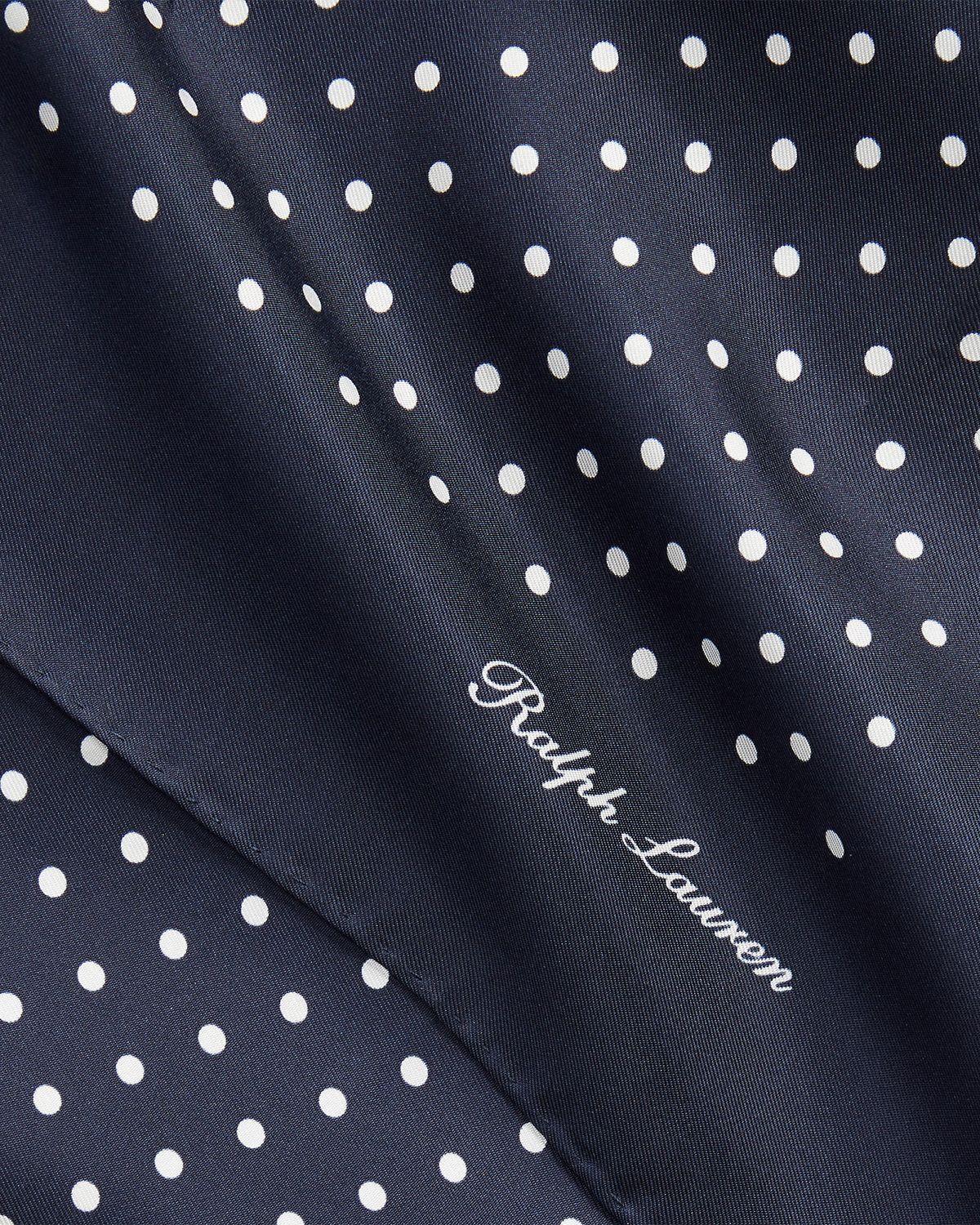 Ralph Lauren Purple Label Men 's Polka Dot Silk Scarf