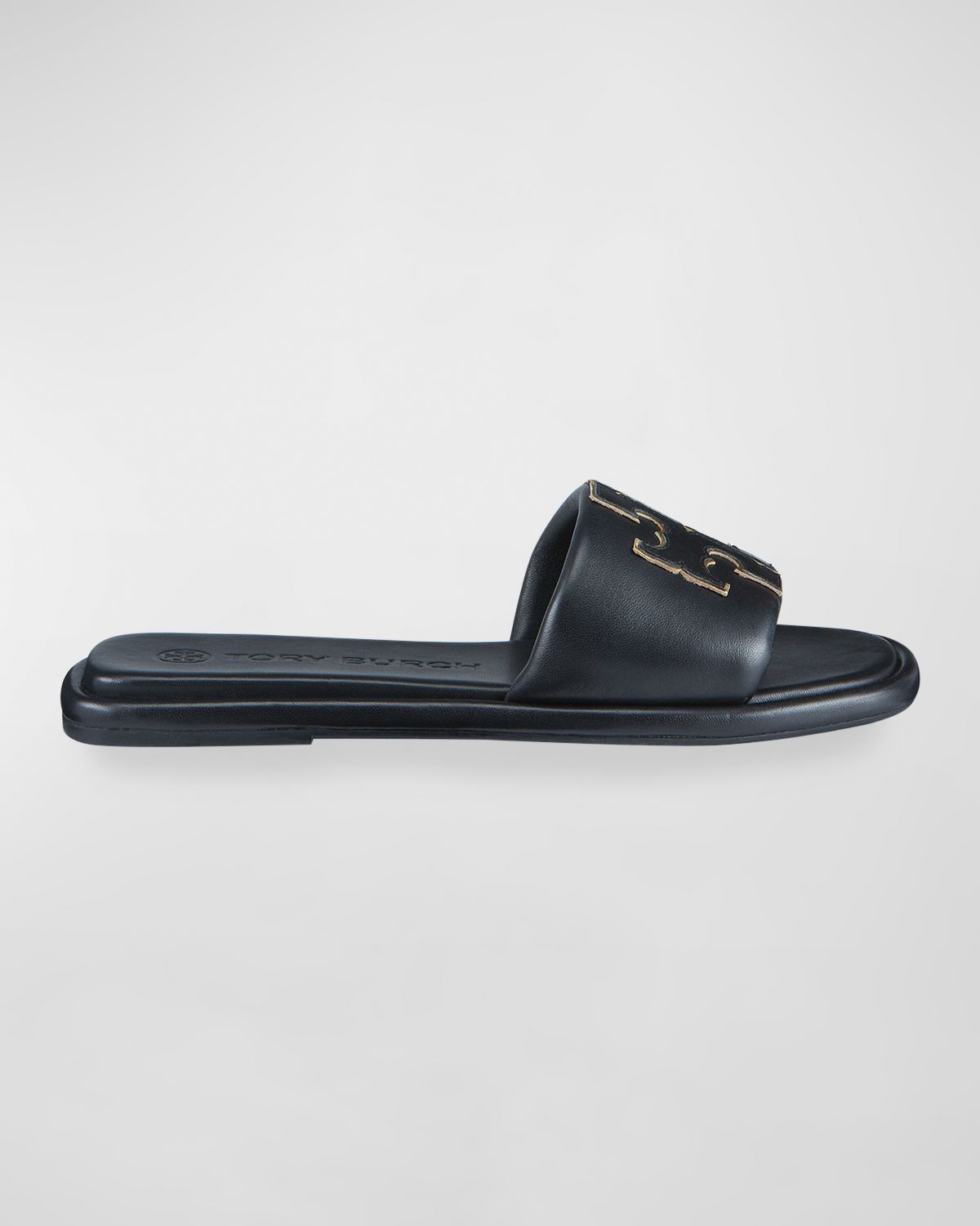 Tory Burch Double T Leather Medallion Slide Sandals | Thumbnail 5