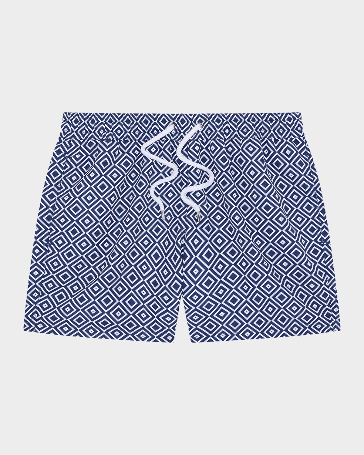 Frescobol Carioca Men 's Angra Nylon Geometric Tile-Print Sport Swim Shorts