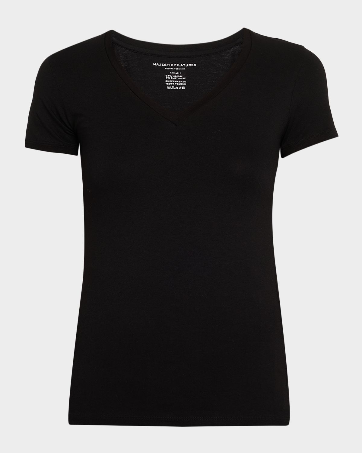 Majestic Filatures Soft Touch Short-Sleeve V-Neck Top | Thumbnail 6