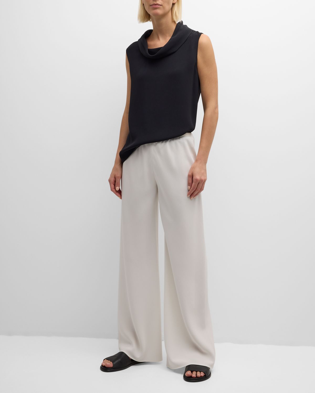 THE ROW Gala Wide-Leg Crepe Pants