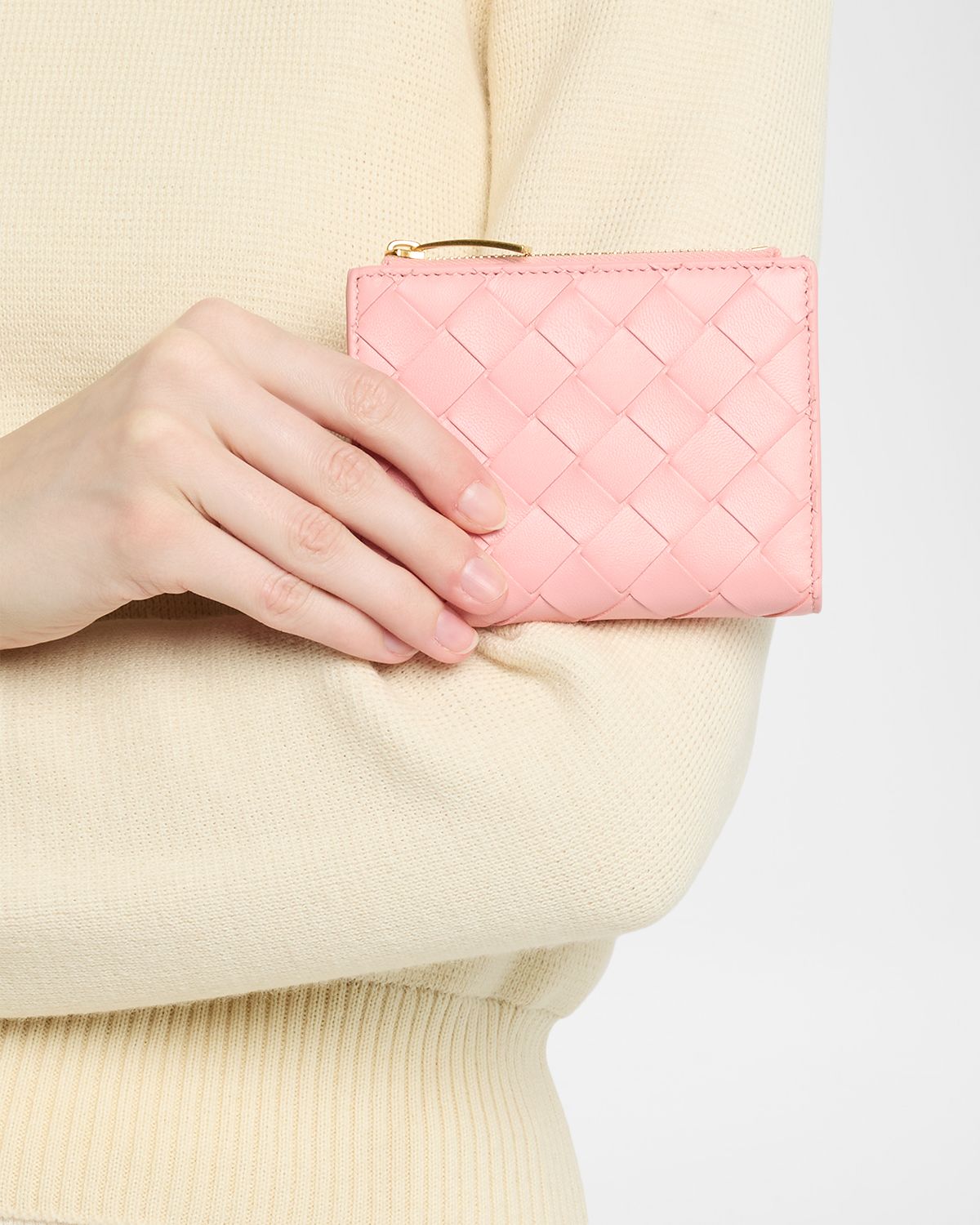 Bottega Veneta Small Bifold Zip Wallet