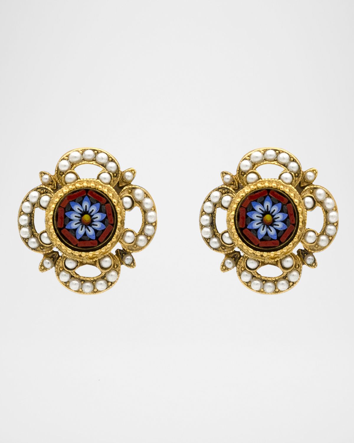 Ben-Amun 24k Gold-Plated Clip-On Earrings with Pearls