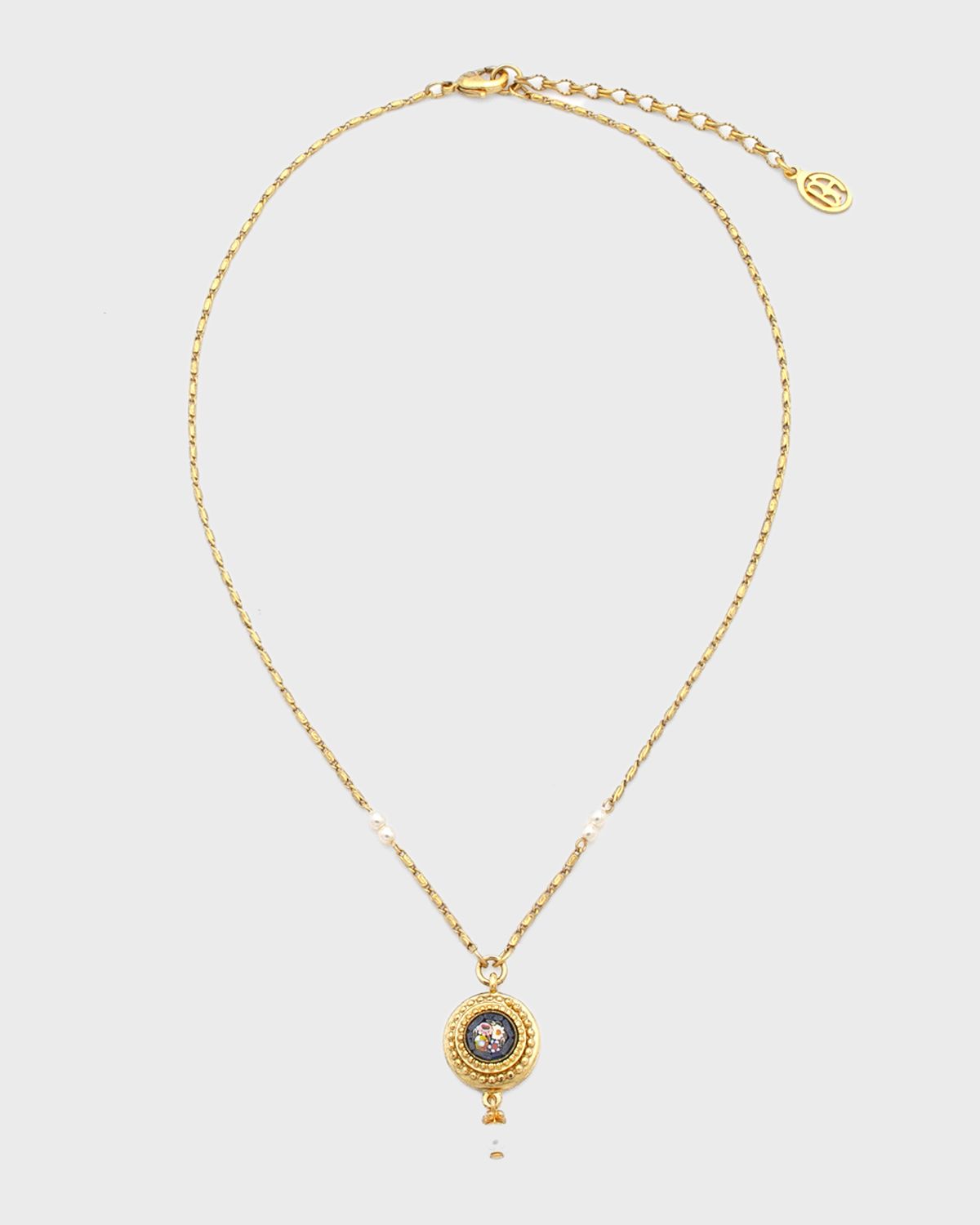Ben-Amun 24k Gold-Plated Mosaic Pendant Chain Necklace