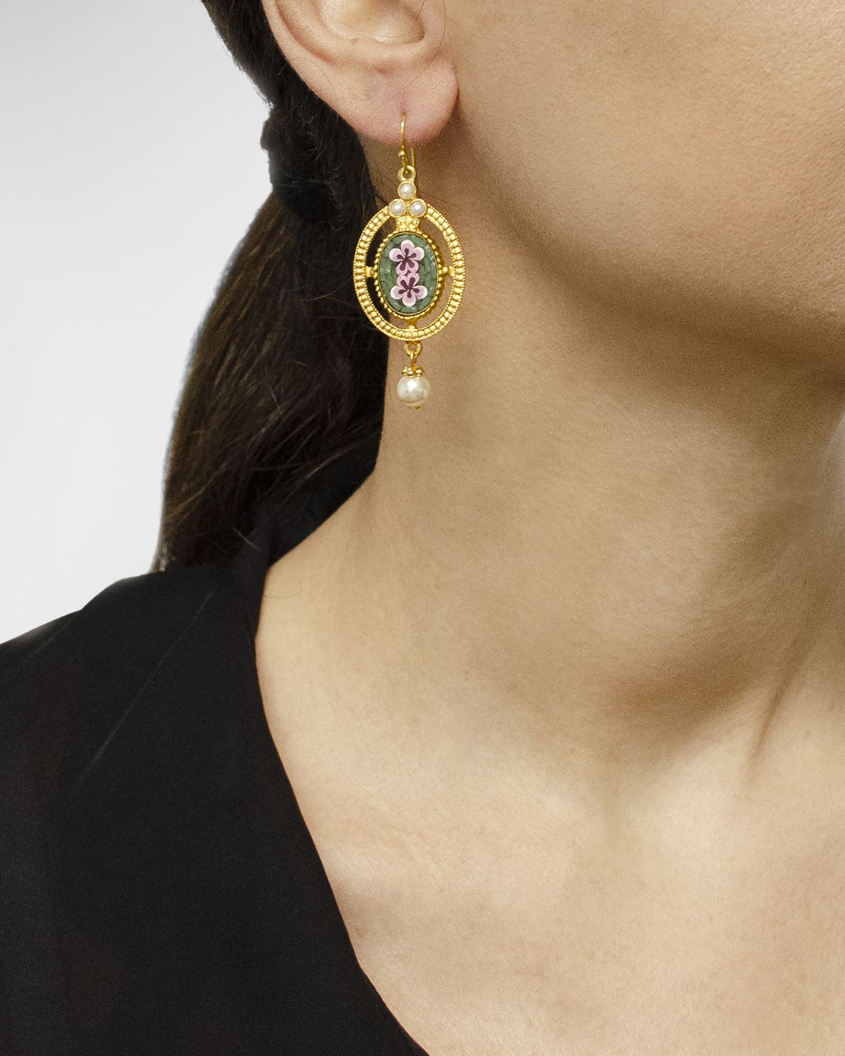 Ben-Amun 24k Gold-Plated Pearl Drop Earrings