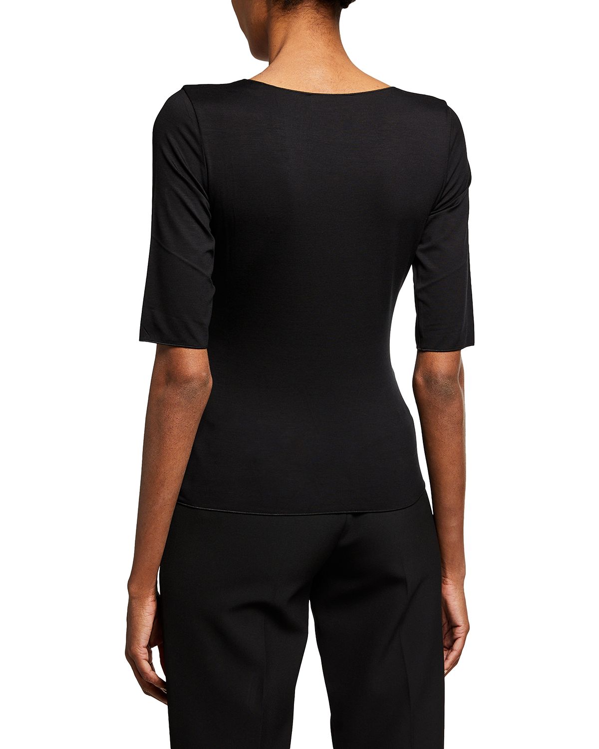 Emporio Armani Half-Sleeve Jersey Top