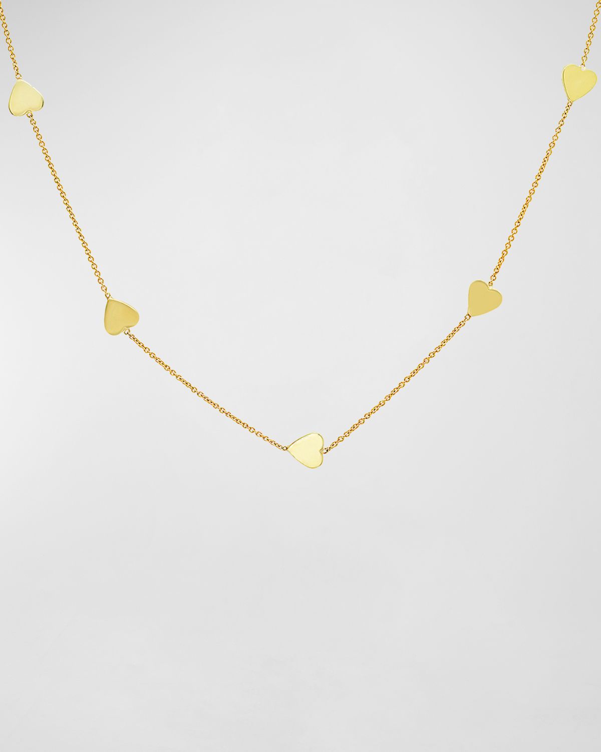 Jennifer Meyer 18k Yellow Gold Hearts by The Inch Necklace