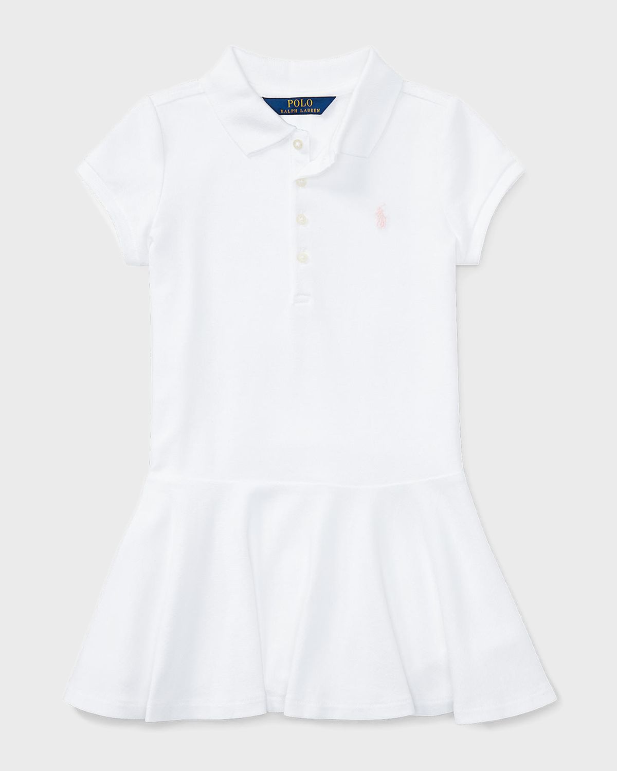 Polo Ralph Lauren Girl 's Short-Sleeve Knit Drop-Waist Polo Dress | Thumbnail 3
