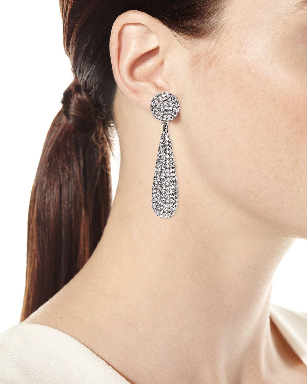 Kenneth Jay Lane Crystal Teardrop Earrings