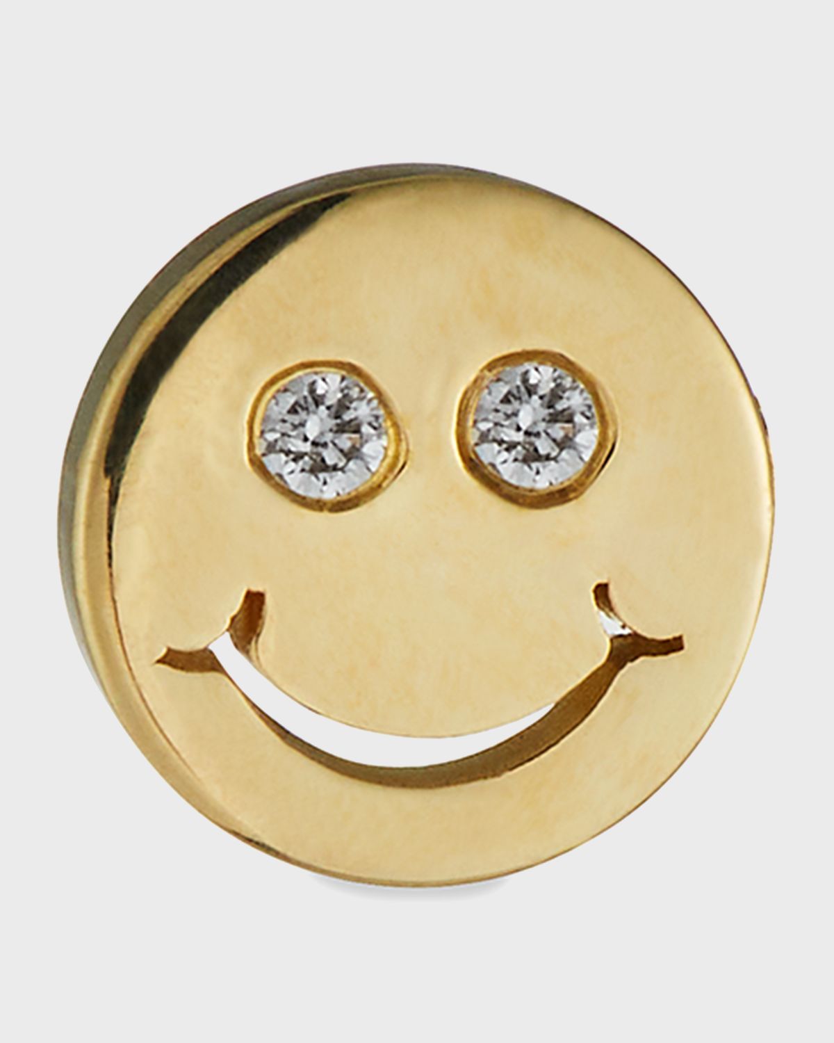 Sydney Evan 14k Diamond Happy Face Stud Earring, Single