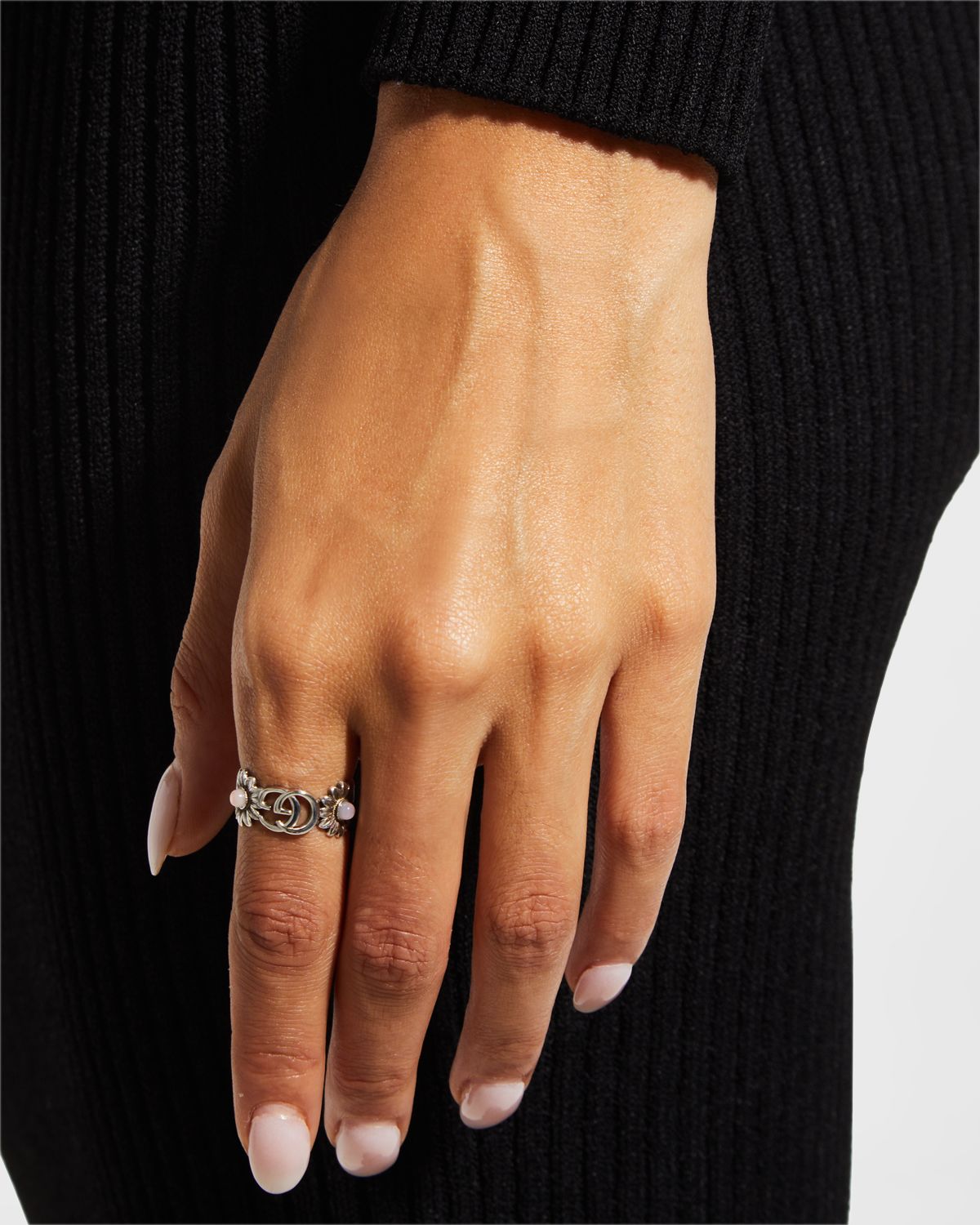 Gucci GG Marmont Sterling Silver Flower Ring