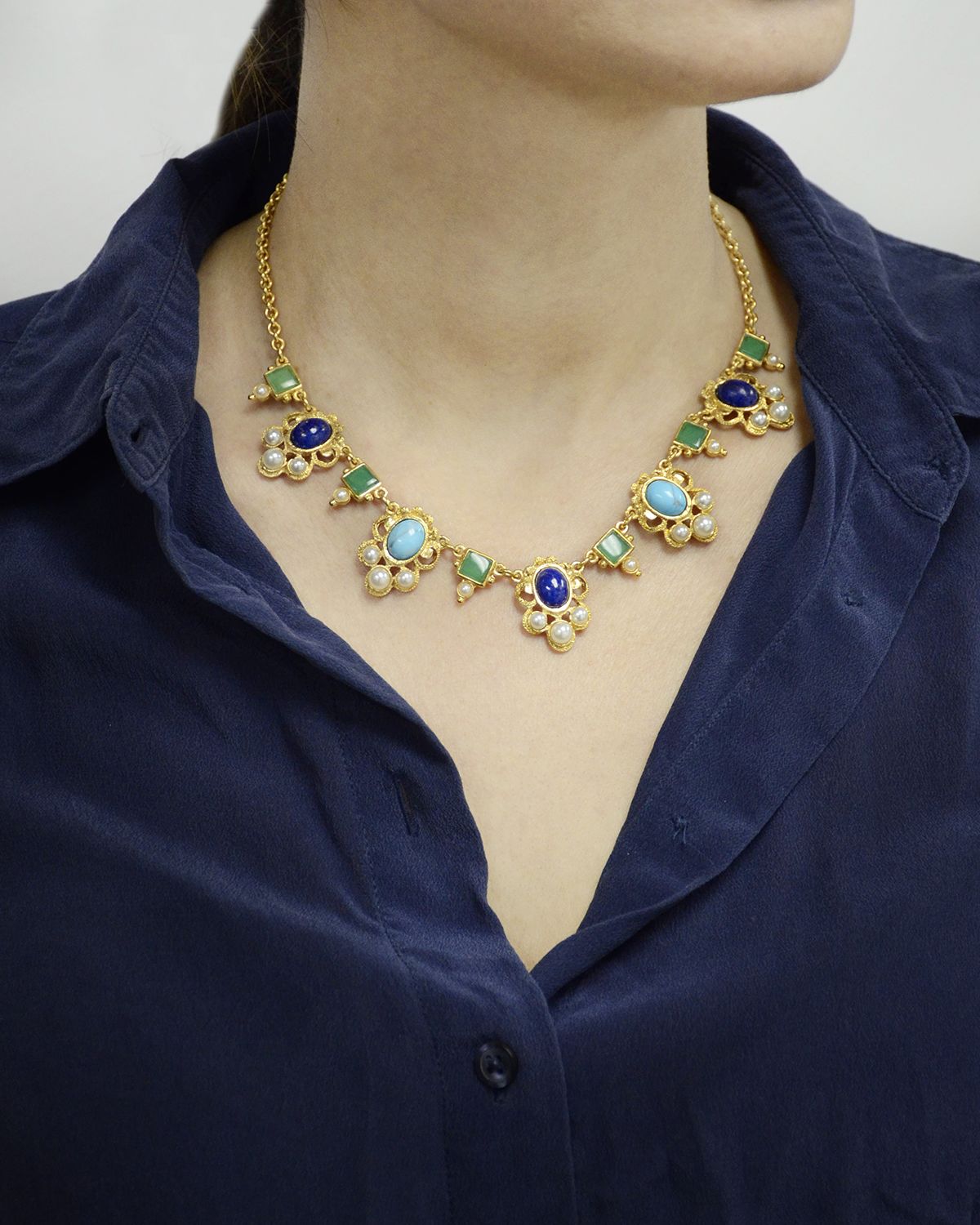 Ben-Amun Multi-Stone Statement Necklace