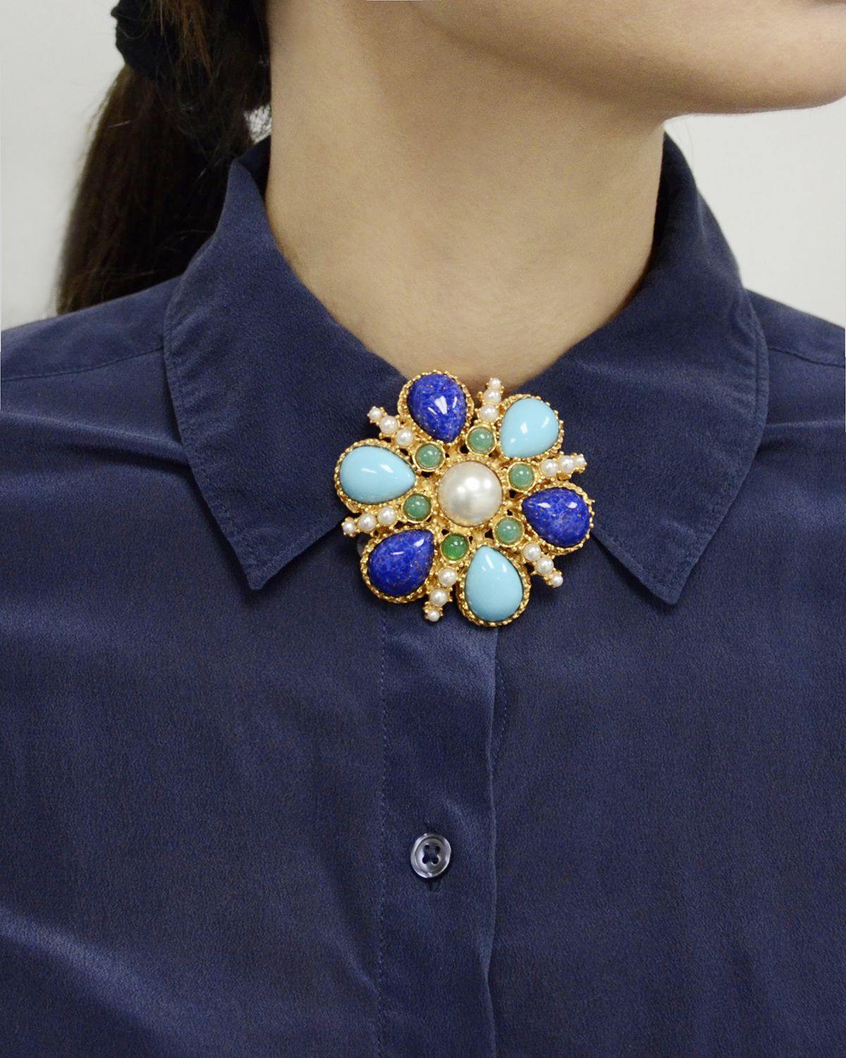 Ben-Amun Multi-Stone Brooch