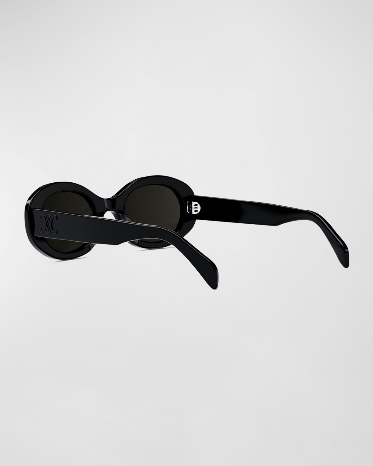 Celine Triomphe Logo Oval Acetate Sunglasses