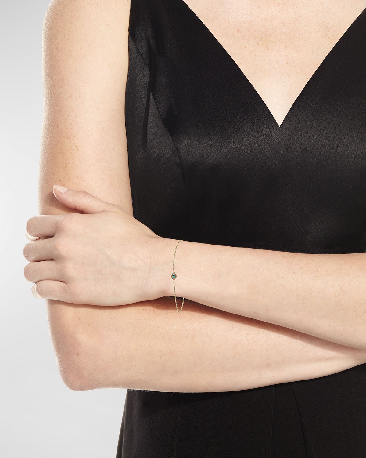 Sydney Evan Small Diamond Evil Eye Bracelet