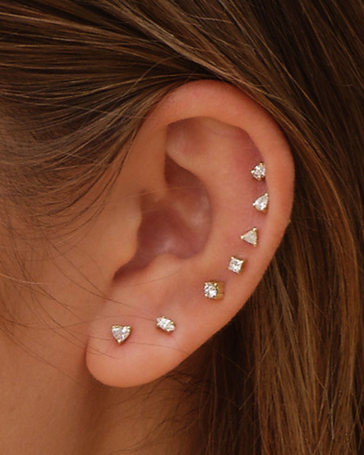 Jennifer Meyer Round Brilliant-Cut Diamond Stud Earring, Single