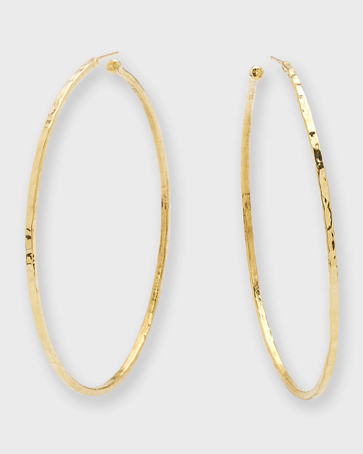 Jennifer Meyer Medium Hammered Bangle Hoop Earrings