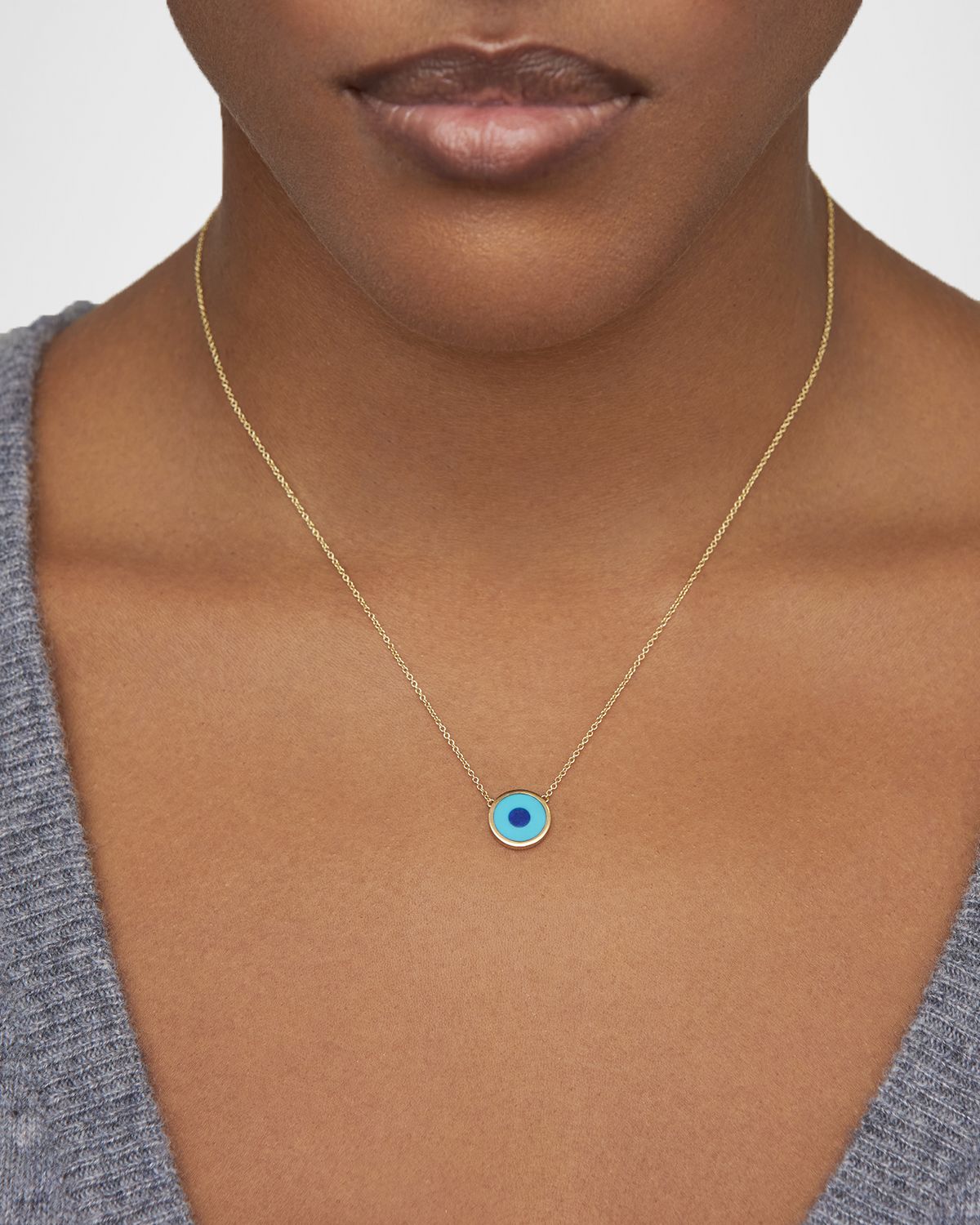 Jennifer Meyer 18k Mini Evil Eye Necklace