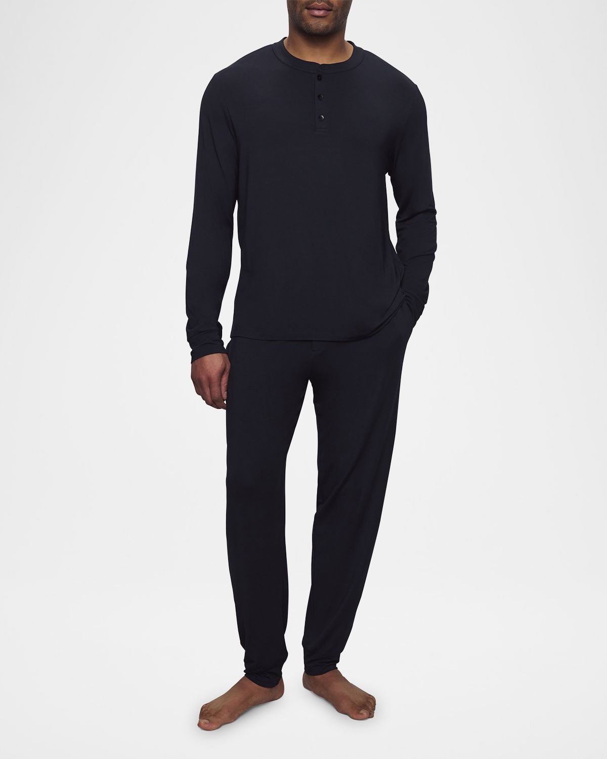 Eberjey Men 's Henry Long-Sleeve Pajama Set
