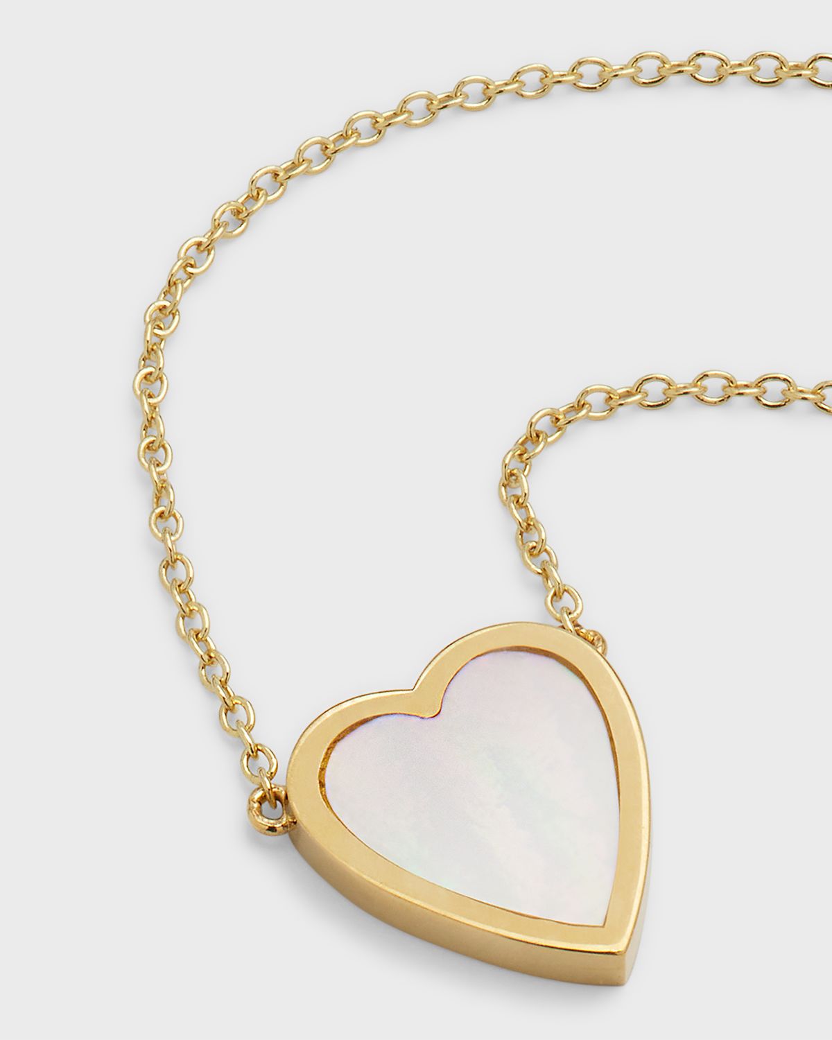 Jennifer Meyer 18k Mini Inlay Heart Necklace