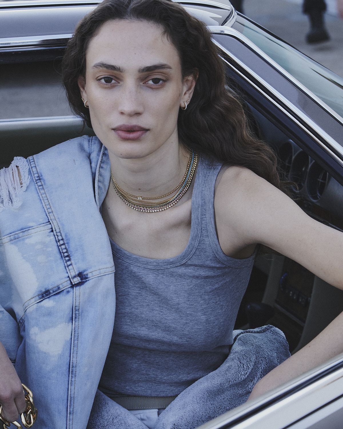 Jennifer Meyer 18k Gold Three Bezel-Set Drop Earrings