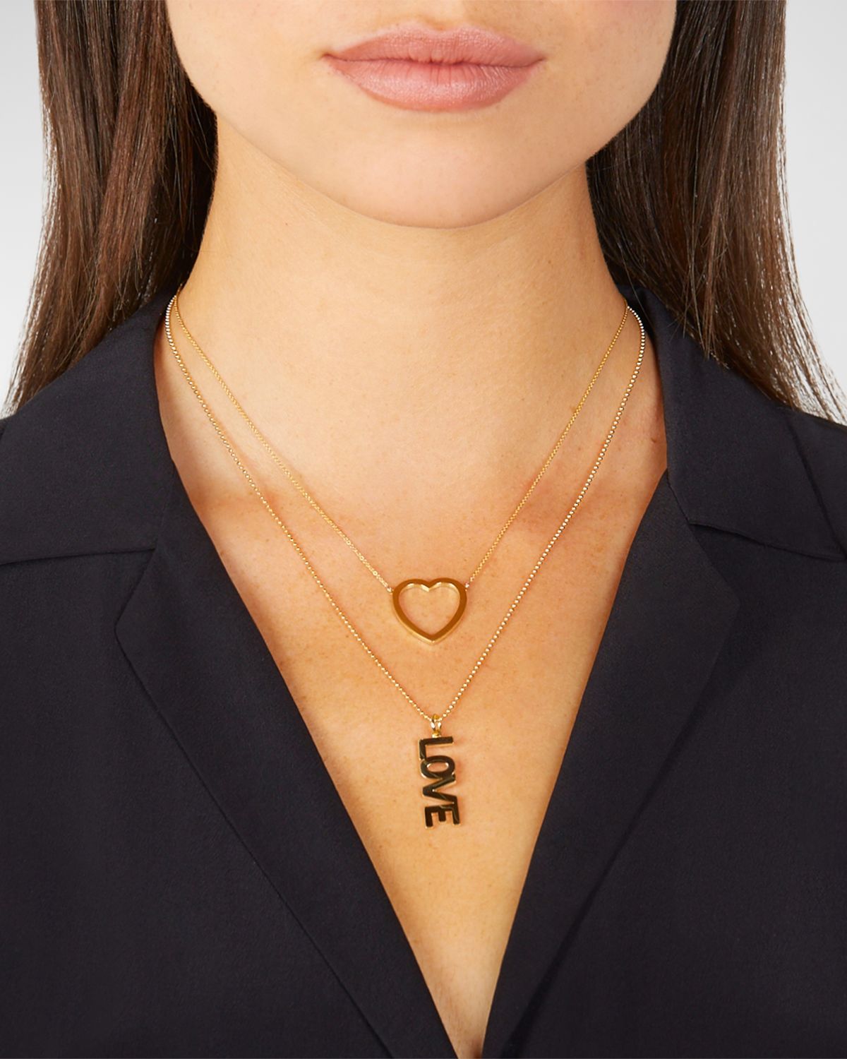 Jennifer Meyer Large Open Heart Necklace