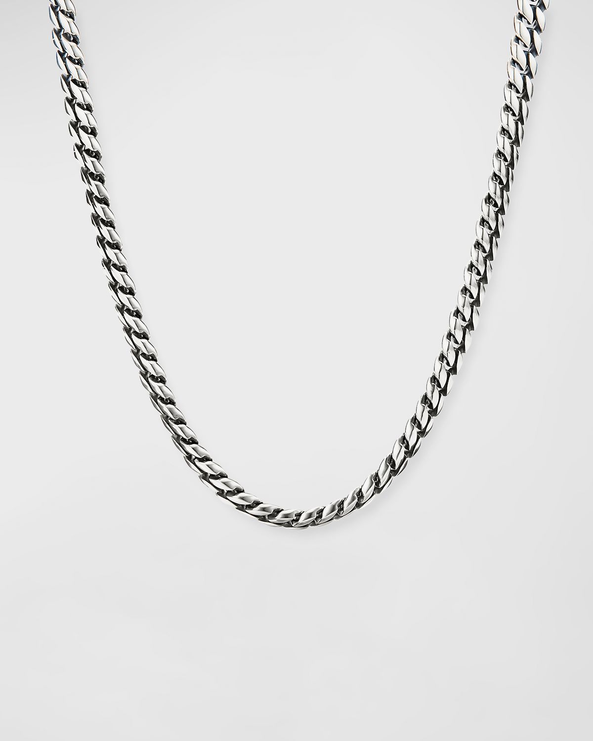 David Yurman 8mm Men 's Curb Chain Necklace in Silver