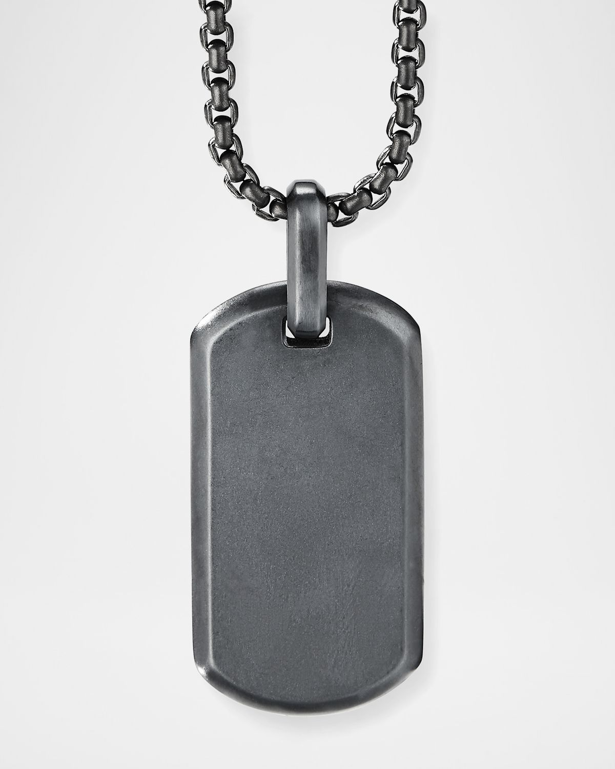 David Yurman Men 's Streamline Tag Pendant in Titanium, 35mm