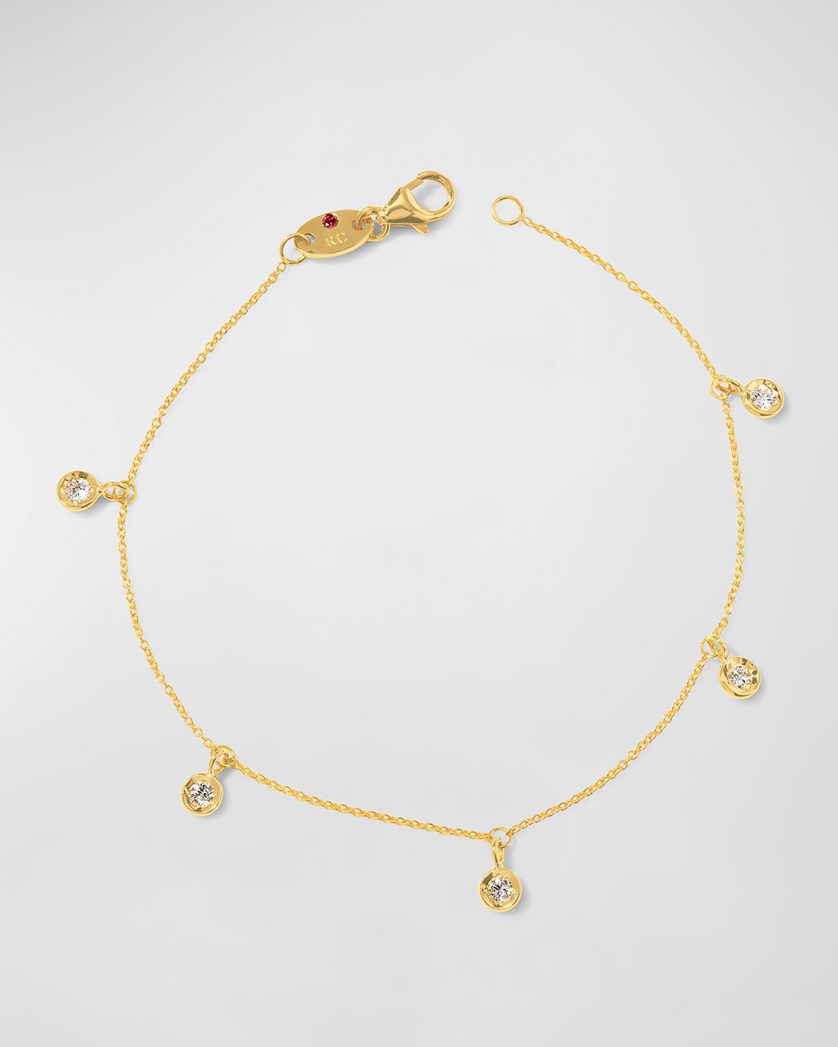 Roberto Coin 5 Diamond Dangle Station Bracelet