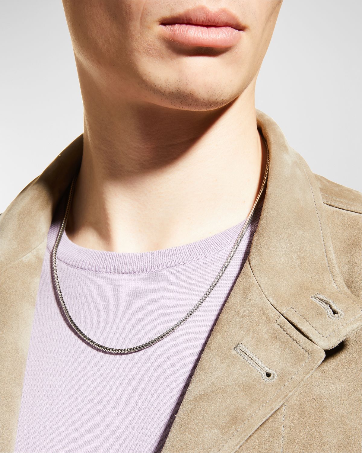 Konstantino Men 's Woven Sterling Silver Necklace