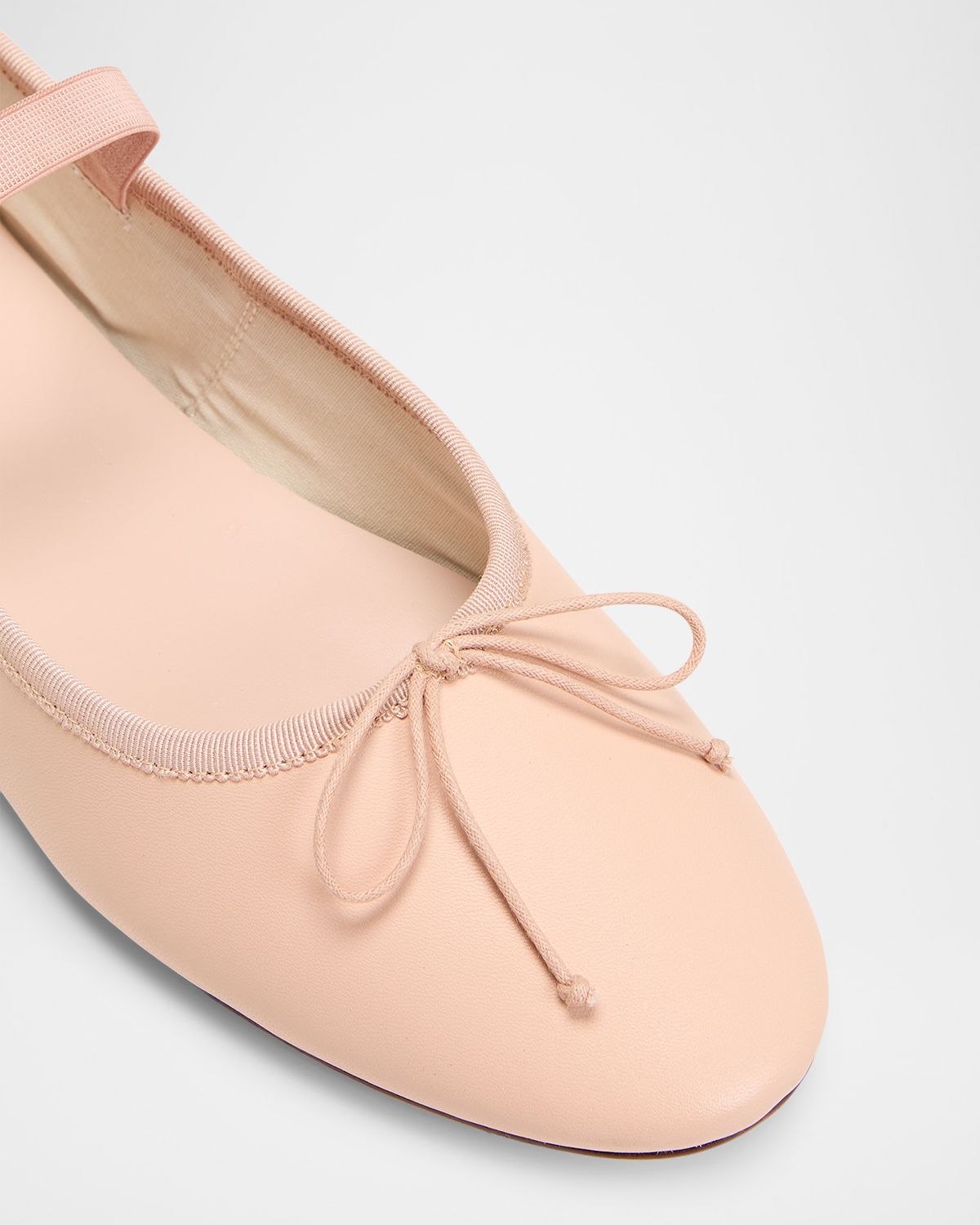 Loeffler Randall Leonie Lambskin Bow Ballerina Flats