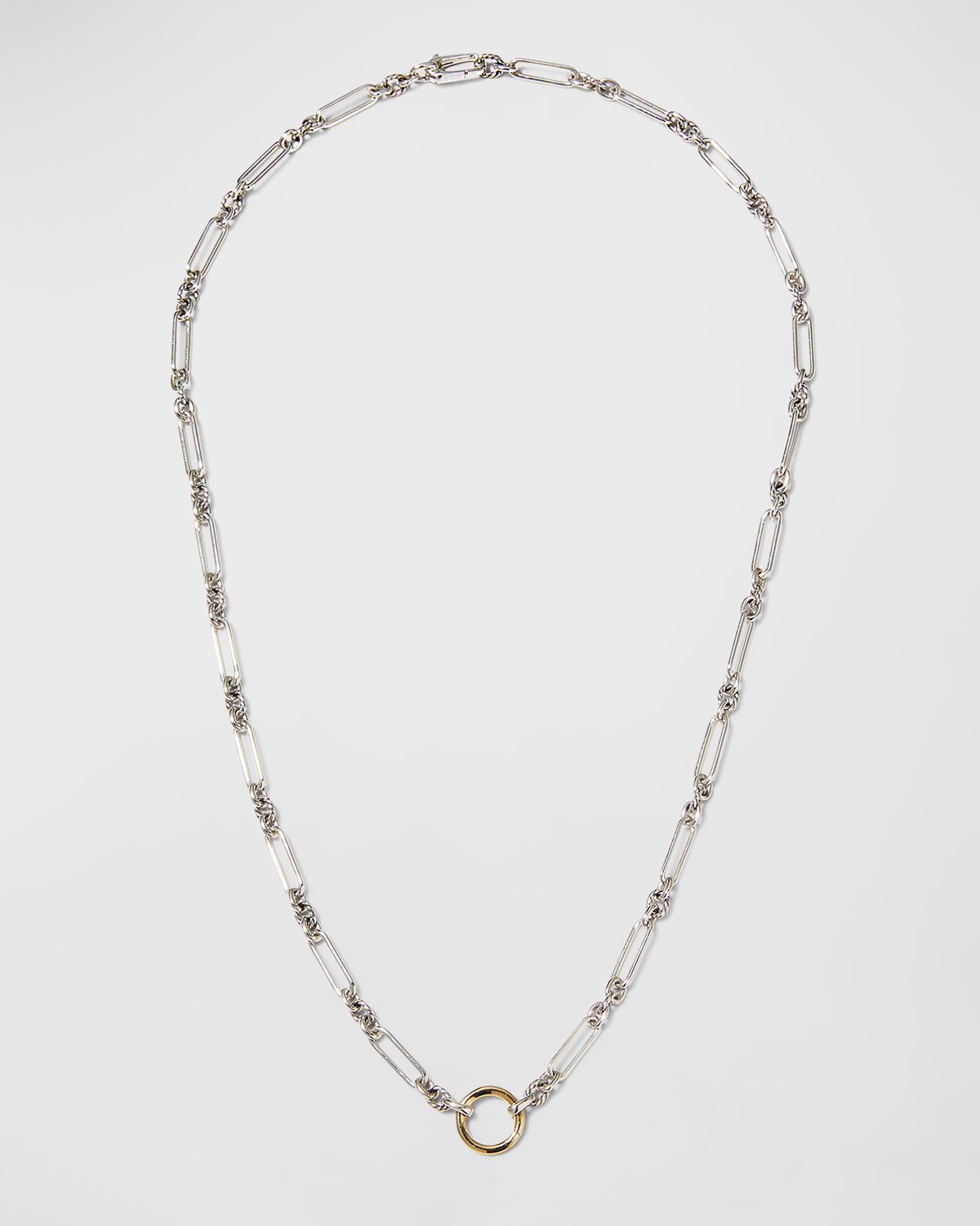 David Yurman Lexington Chain Necklace in Silver with 18K Gold, 4.5mm