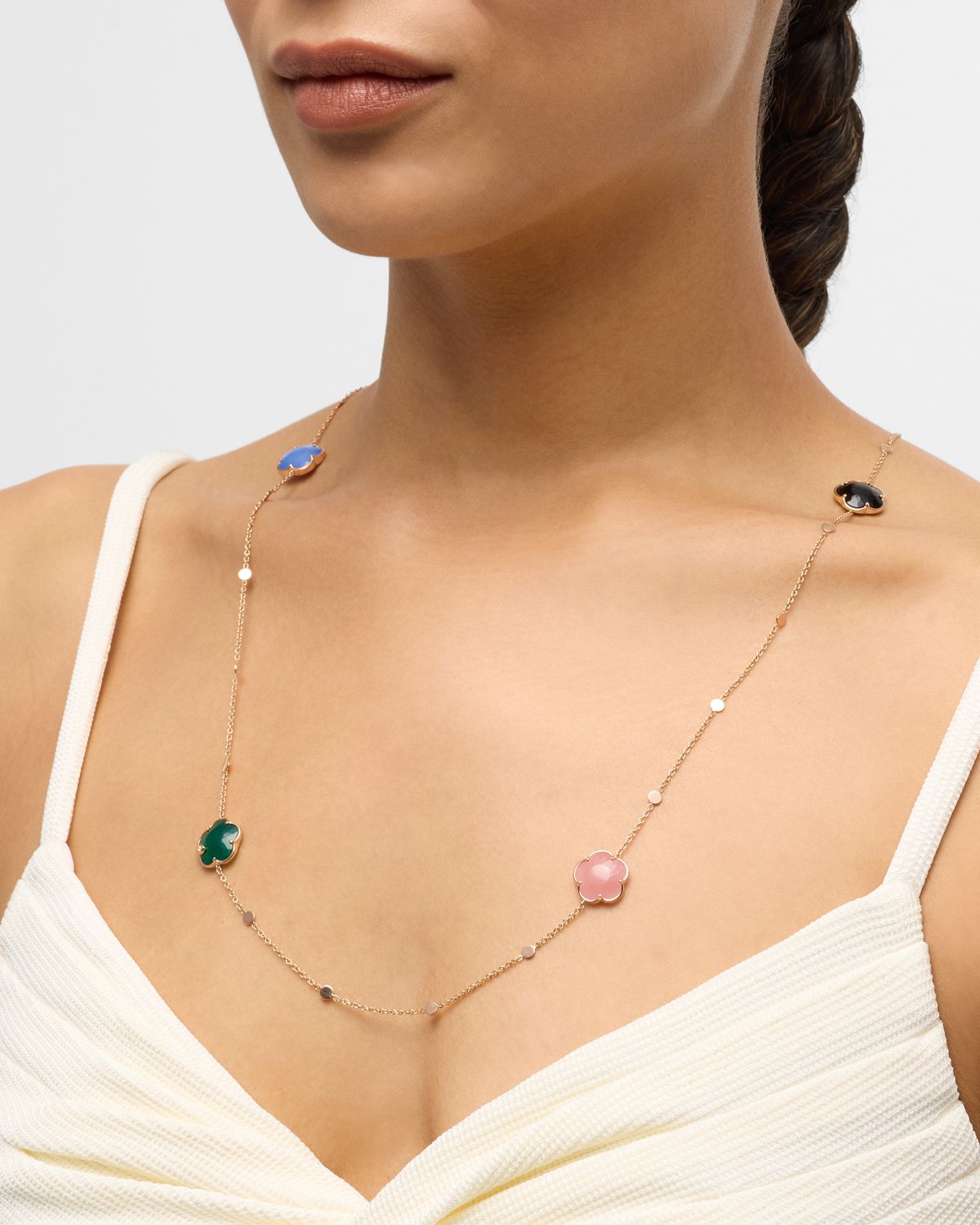 Pasquale Bruni Joli 18K Rose Gold Flower Station Sautoir Necklace