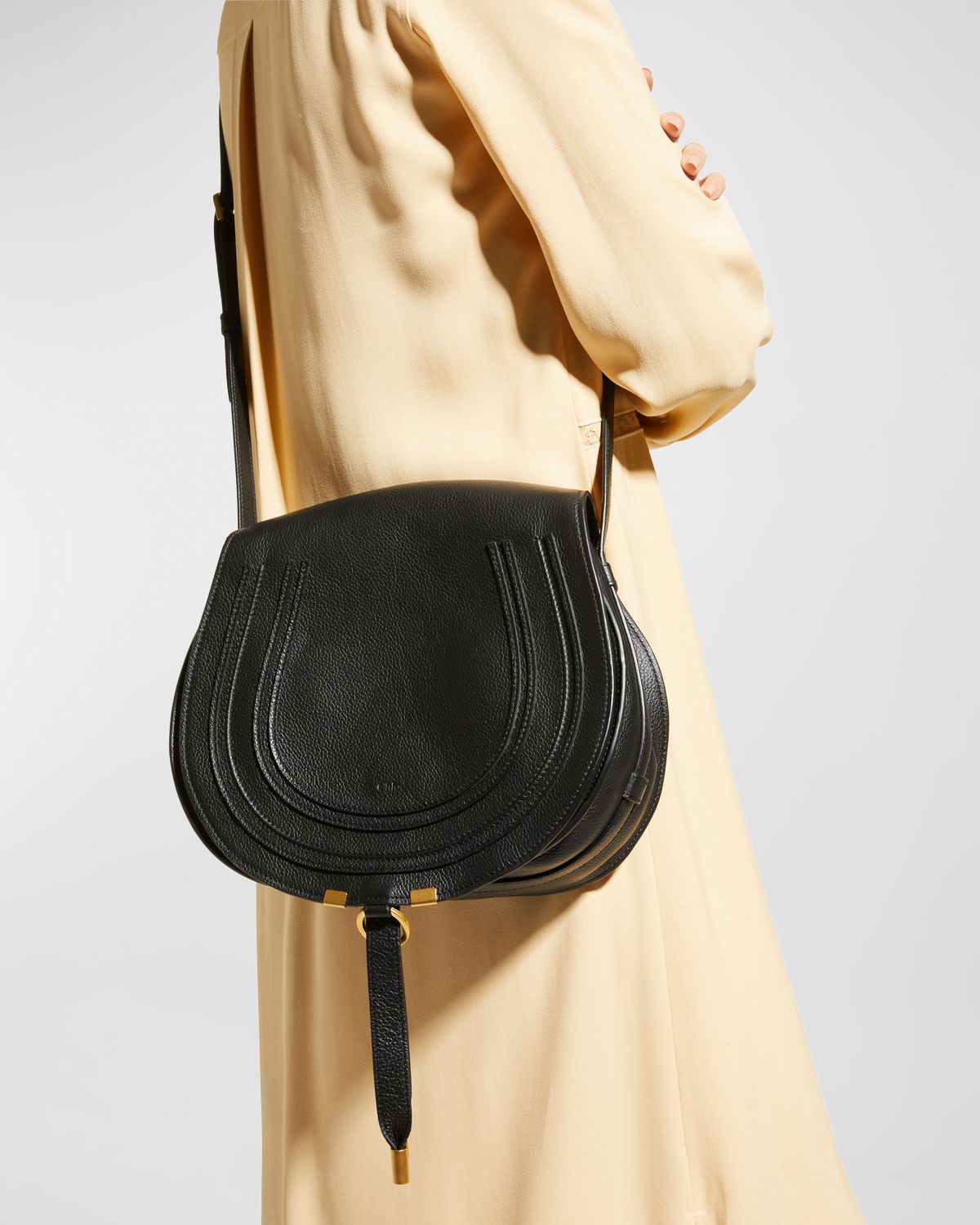 Chloe Marcie Medium Crossbody Bag in Grained Leather