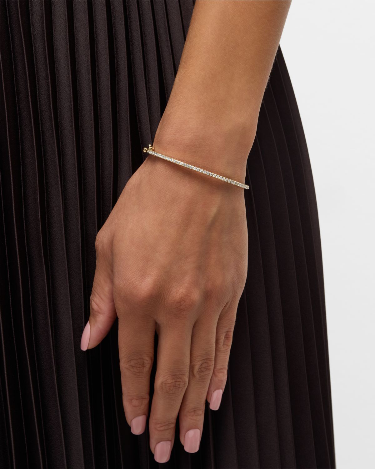 Sydney Evan 14K Yellow Gold Diamond Pave Bangle