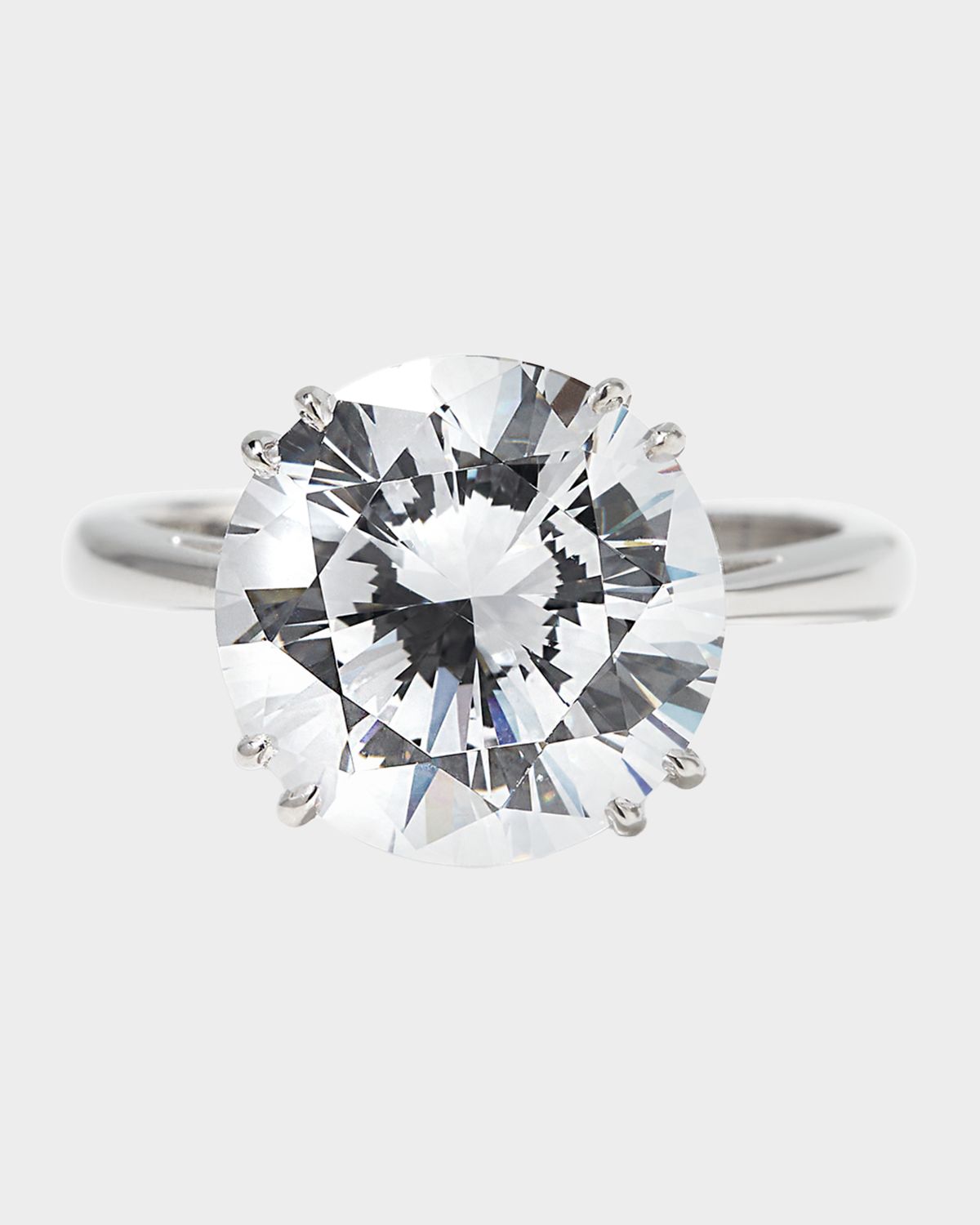 Fantasia by DeSerio Large Cubic Zirconia Solitaire Ring, Size 6-8