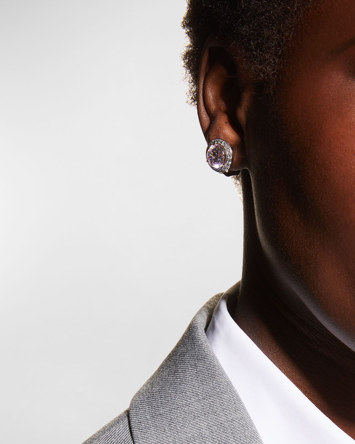 Fantasia by DeSerio Round and Micro-Pave Cubic Zirconia Earrings