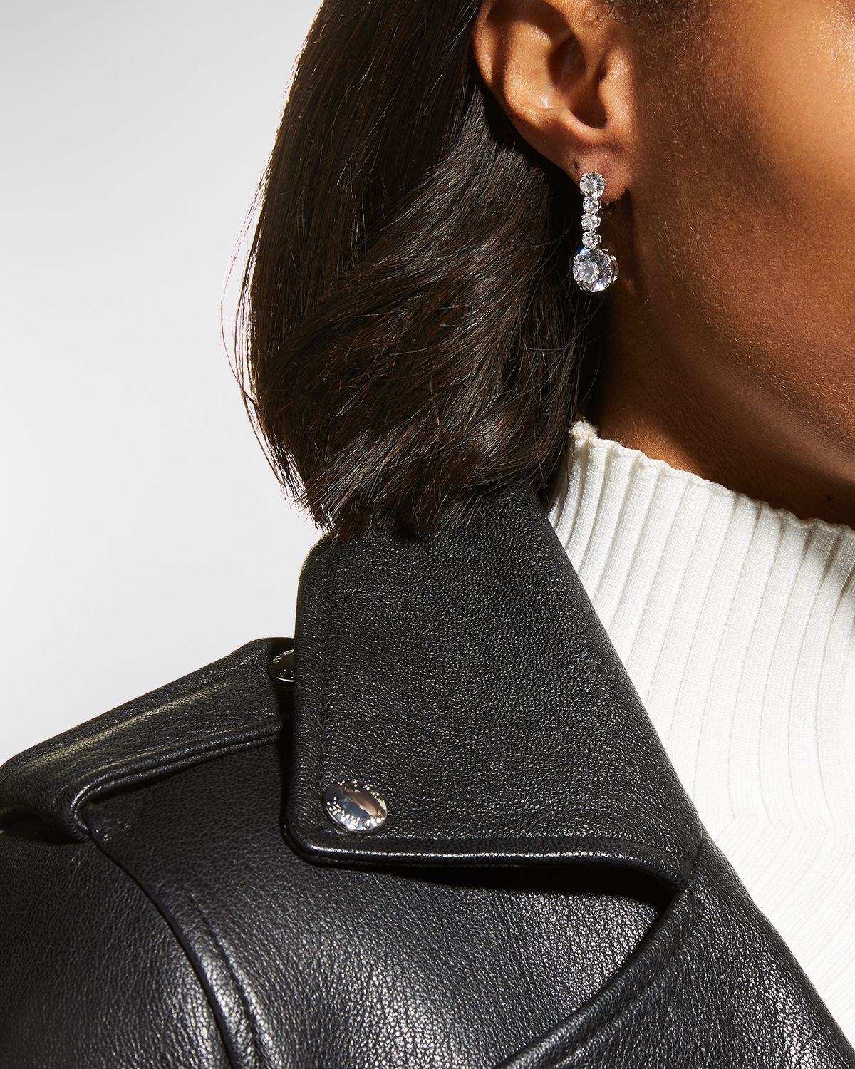 Fantasia by DeSerio Large Graduating Cubic Zirconia Earrings