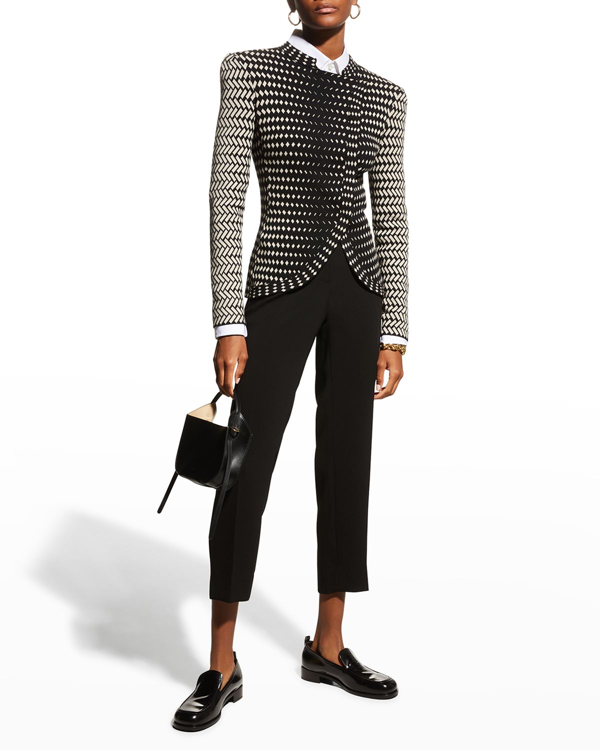 Emporio Armani Knit Jacket w/ Asymmetrical Overlap