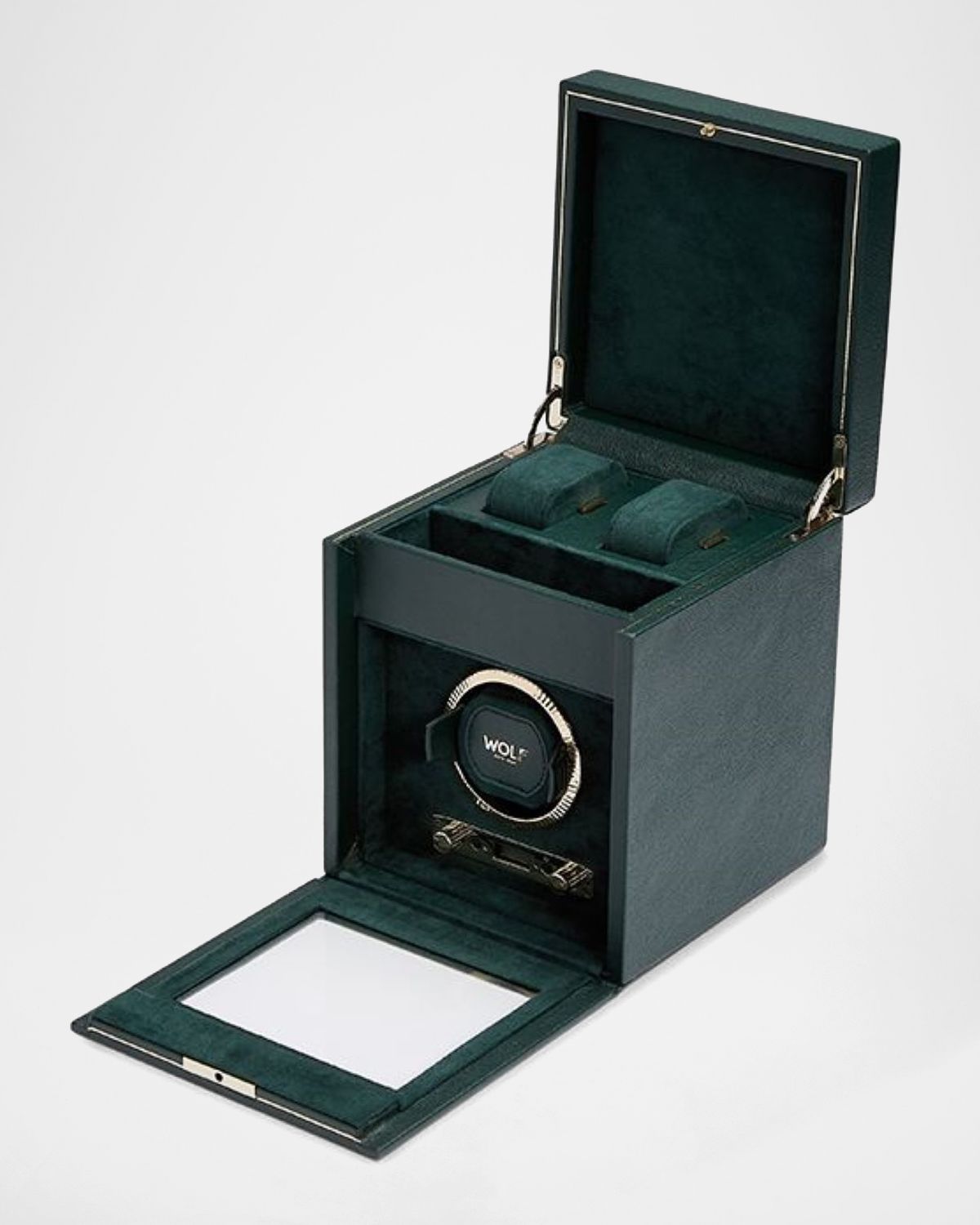 WOLF British Racing Single Watch Winder with Storage