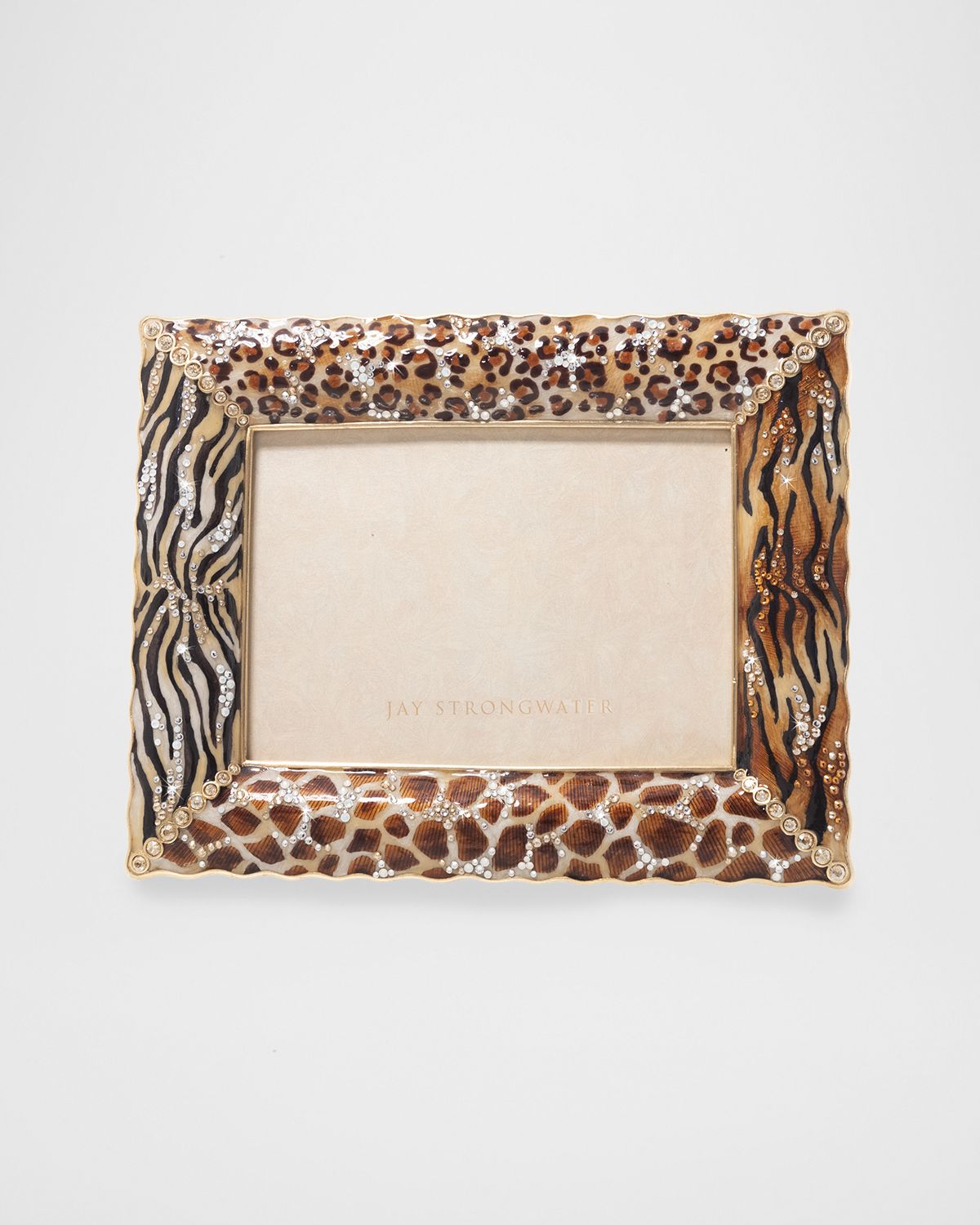 Jay Strongwater 5" x 7" Mixed Animal-Print Picture Frame
